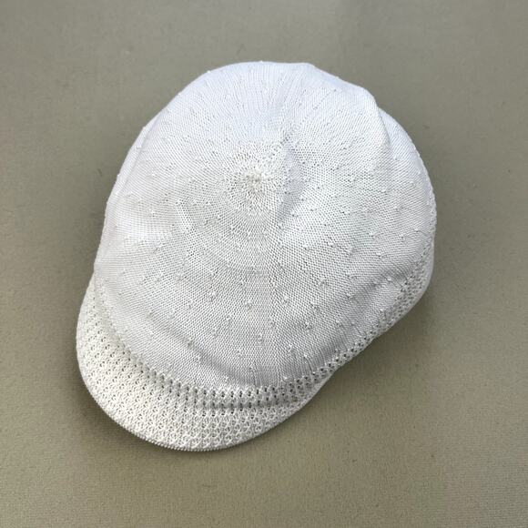 Vintage Kangol Flat Cap Hat Youth Small White Tropic 507 Ventair Hip Hop Urban - Picture 1 of 9